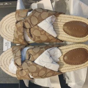 Coach Charli Sig Espadrill Sandals Women's US8B NIB